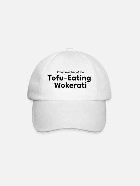 Proud member of the Tofu Eating Wokerati - Baseball Cap - white/white
