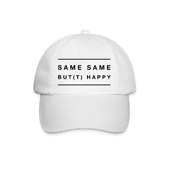 same same but happy - Baseballkappe - Weiß/Weiß - Vorne