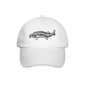 Schwanzmuster von gewühltem Kelfisch - Baseballkappe - Weiß/Weiß - Vorne
