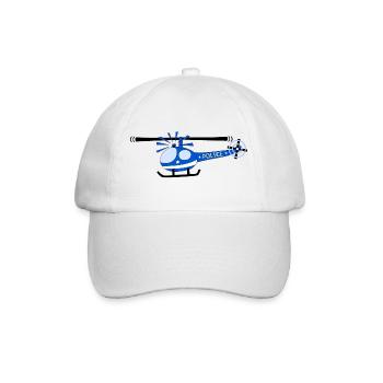 Hubschrauber Police Kinder - Baseballkappe - Weiß/Weiß - Vorne