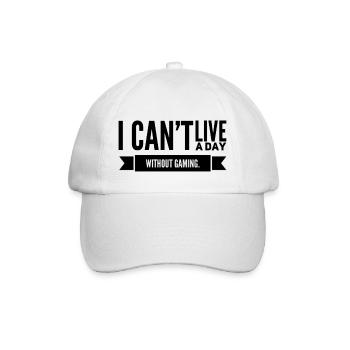 Je ne peux pas vivre une journée sans jouer. Concevez 4 joueurs. - Casquette classique - blanc/blanc - Devant