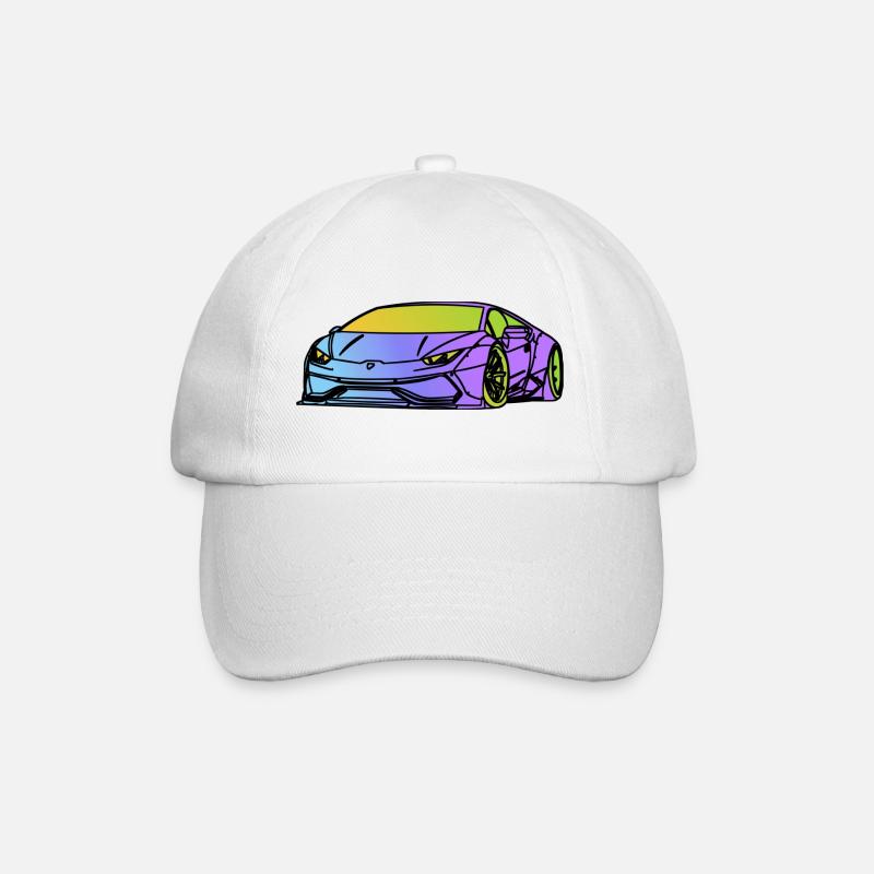 Rennwagen - Baseballkappe - Weiß/Weiß
