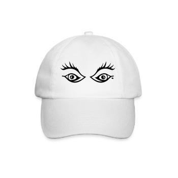 Augen - Baseballkappe - Weiß/Weiß - Vorne