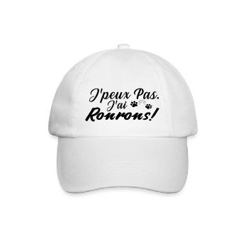 j peux pas j ai ronrons - Casquette classique - blanc/blanc - Devant