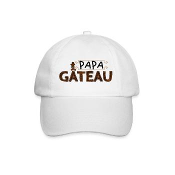 Papa gâteau. - Casquette classique - blanc/blanc - Devant