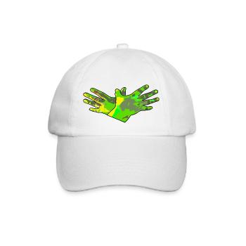 Shiponja kuq e zi, Shiptar, Kosovo, Durrt - Baseballkappe - Weiß/Weiß - Vorne