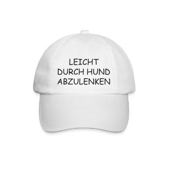 Leicht durch Hund abzulenken Hundeliebe - Baseballkappe - Weiß/Weiß - Vorne