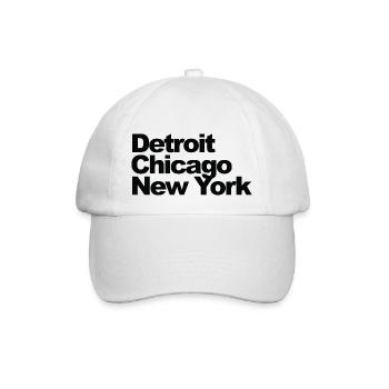 detroit chicago new york cadeau - Casquette classique - blanc/blanc - Devant