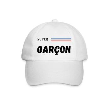 super garçon - t-shirt assorti - Casquette classique - blanc/blanc - Devant