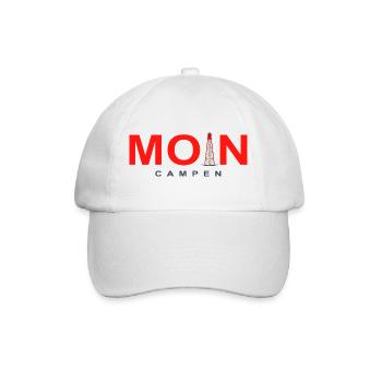 Moin Leuchtturm Campen, Nordsee, Deutschland - Baseballkappe - Weiß/Weiß - Vorne