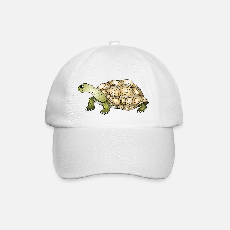 Schildkröte - Baseballkappe - Weiß/Weiß