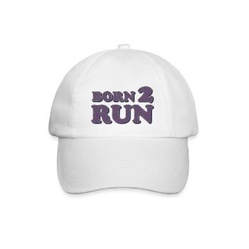 Jogging Running Born 2 Run - Baseball Cap - white/white - Front