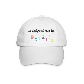 Le design est dans les détails - Casquette classique - blanc/blanc - Devant