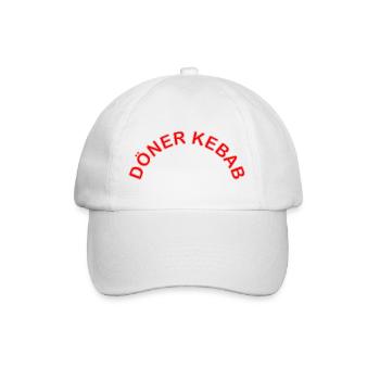 Döner Kebab Schriftzug - Baseballkappe - Weiß/Weiß - Vorne
