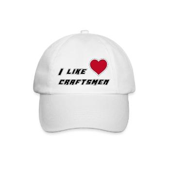 I like craftsmen - Baseballkappe - Weiß/Weiß - Vorne