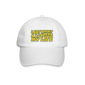 Hier soir, un DJ m’a sauvé la vie - Casquette classique - blanc/blanc - Devant