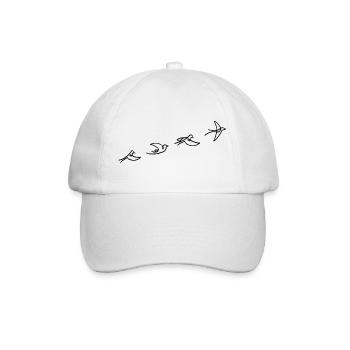 Le vol de l'oiseau noir - Casquette classique - blanc/blanc - Devant