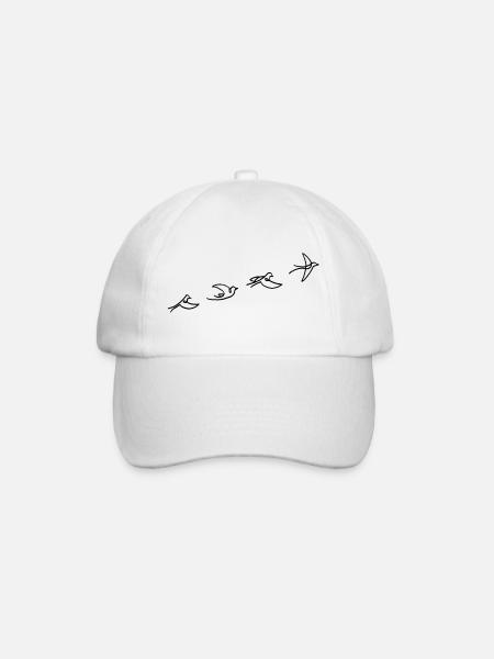 Le vol de l'oiseau noir - Casquette classique - blanc/blanc