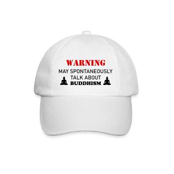 Warning Spontaneously Start Talking buddhism - Casquette classique - blanc/blanc - Devant