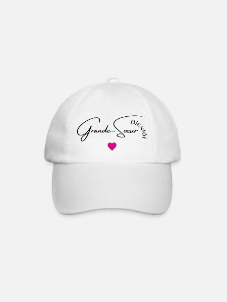 Bientôt grande sœur - Casquette classique - blanc/blanc