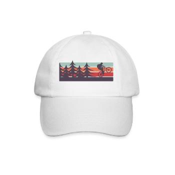 Rétro VTT Mountain Bike Forest - Casquette classique - blanc/blanc - Devant