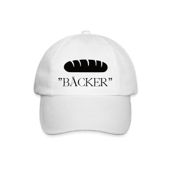 BASIC BÄCKER - Baseballkappe - Weiß/Weiß - Vorne