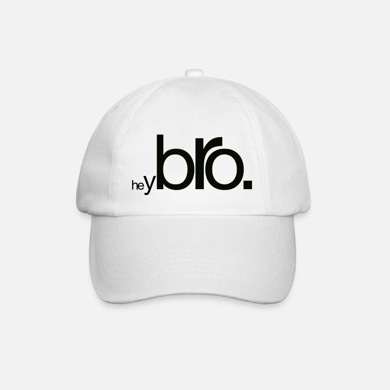 Hey Bro - Baseballkappe - Weiß/Weiß