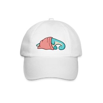 hugadino chef dino, cute dinosaur - Baseball Cap - white/white - Front