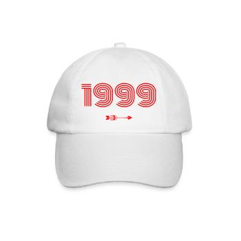 Jahrgang 1999 - Baseballkappe - Weiß/Weiß - Vorne