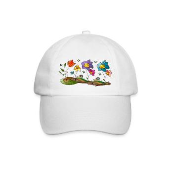 Fleur - Casquette classique - blanc/blanc - Devant
