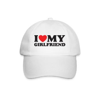J’aime ma petite amie - Casquette classique - blanc/blanc - Devant