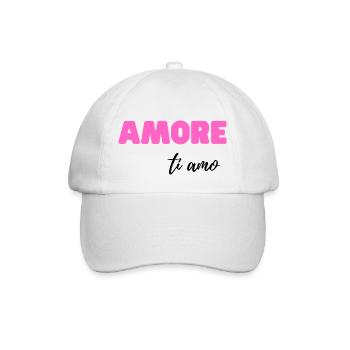 Amore, Ti Amo – Romantic Italian Love Quote - Baseball Cap - white/white - Front