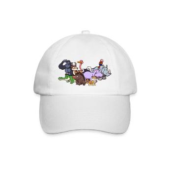 Cute Wildlife Animals - Baseball Cap - white/white - Front