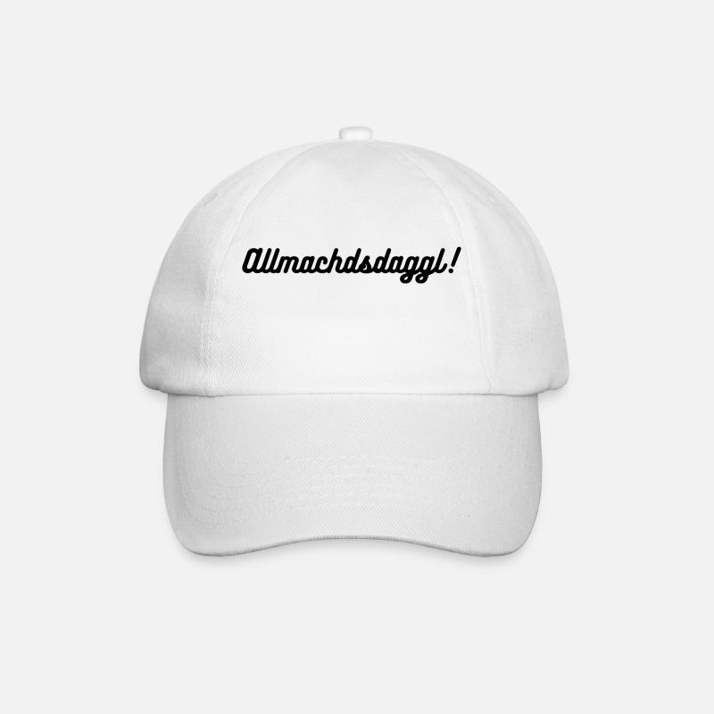 Allmachdsdaggl - Baseballkappe - Weiß/Weiß