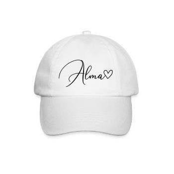 Alma Surname First Name Girl - Baseball Cap - white/white - Front