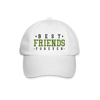 best friends forever - Baseball Cap - white/white - Front
