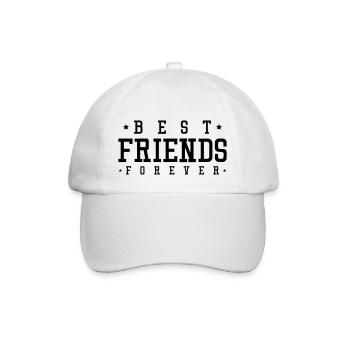 best friends forever - Baseball Cap - white/white - Front