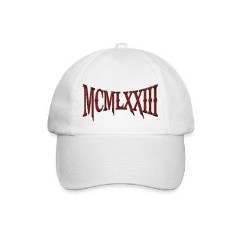 MCMLXXIII 1973 50th Birthday B-Day Birthday Gift - Baseball Cap - white/white - Front