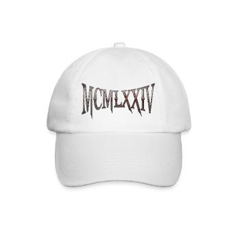 MCMLXXIV 1974 50th Birthday B-Day Birthday Gift - Baseball Cap - white/white - Front