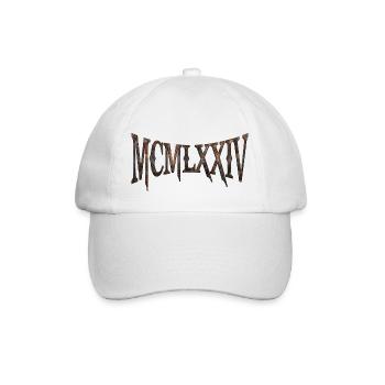 MCMLXXIV 1974 50th Birthday B-Day Birthday Gift - Baseball Cap - white/white - Front