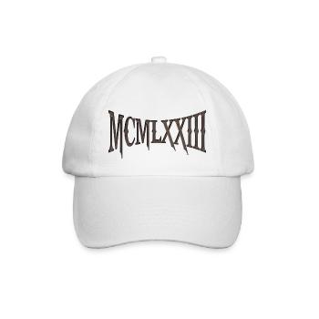 MCMLXXIII 1973 50th Birthday B-Day Birthday Gift - Baseball Cap - white/white - Front