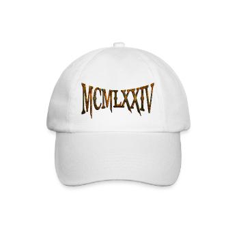 MCMLXXIV 1974 50th Birthday B-Day Birthday Gift - Baseball Cap - white/white - Front