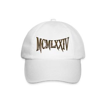 MCMLXXIV 1974 50th Birthday B-Day Birthday Gift - Baseball Cap - white/white - Front