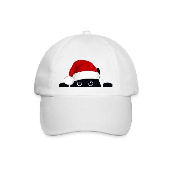 Kiwi the Cat - Xmas - Baseballkappe - Weiß/Weiß - Vorne