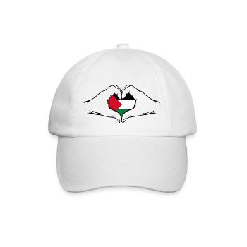 Drapeau de la Palestine Aiguilles Forme De Coeur - Casquette classique - blanc/blanc - Devant