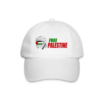 Free palestine - Casquette classique - blanc/blanc - Devant