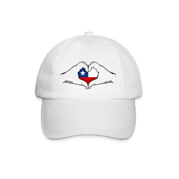 Chile Heart Shape with Hands - Baseball Cap - white/white - Front