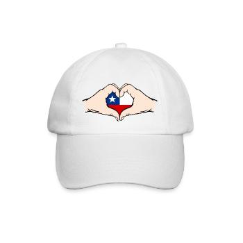 Chili en forme de coeur avec les mains - Casquette classique - blanc/blanc - Devant