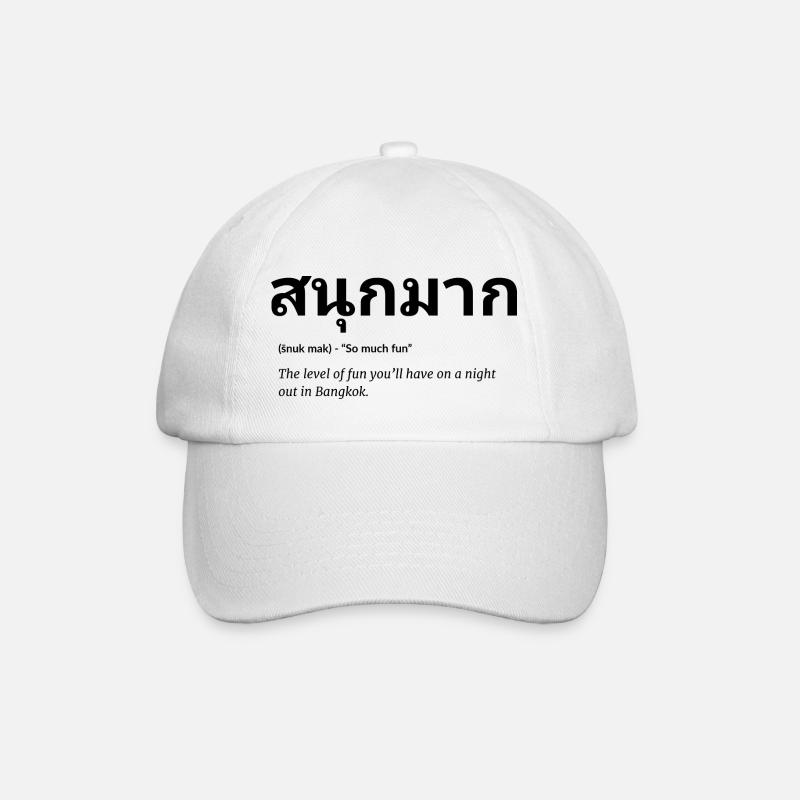 thai sprache - Baseballkappe - Weiß/Weiß