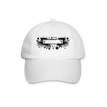 Bannière avec des feuilles - Casquette classique - blanc/blanc - Devant
